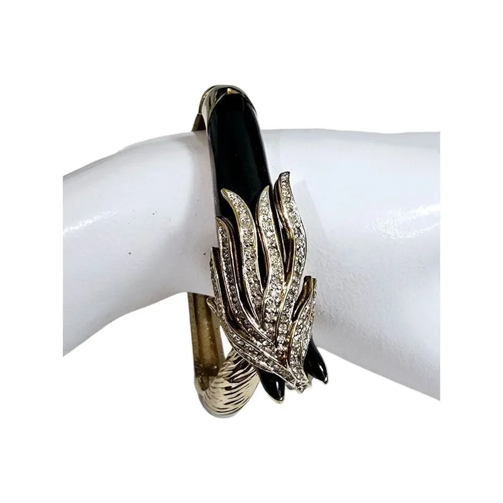 Panetta Rare Swarovski Rhinestone Horse head and Enamel Vintage Costume Bracelet - Picture 6 of 16